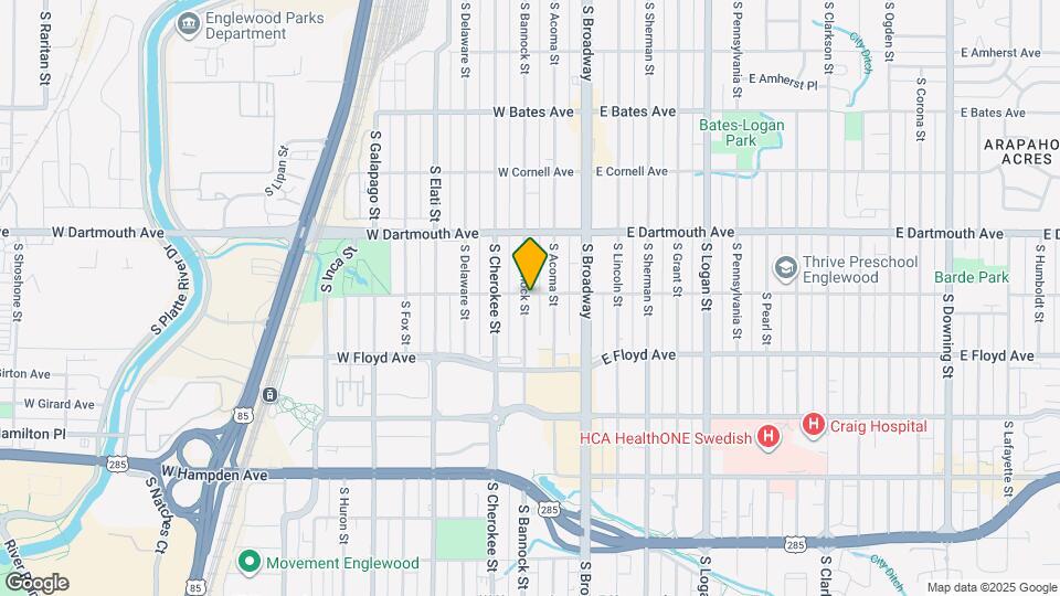 3200 S Bannock St Map and Location Details