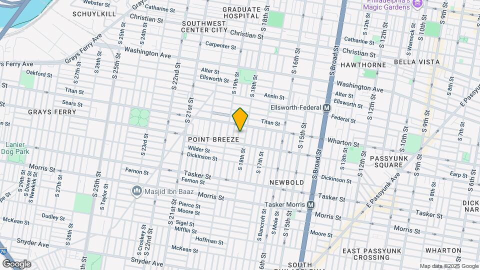 1333 S Cleveland St, Unit Rear room 2nd floor Map and Location Details