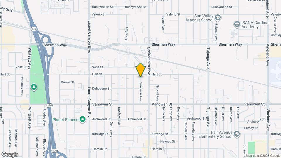 6943 Simpson Ave Map and Location Details