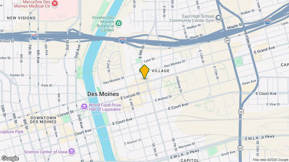 520 1/2 E Grand Ave Map and Location Details