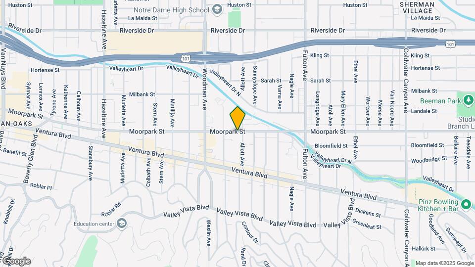 13530 Moorpark St Map and Location Details