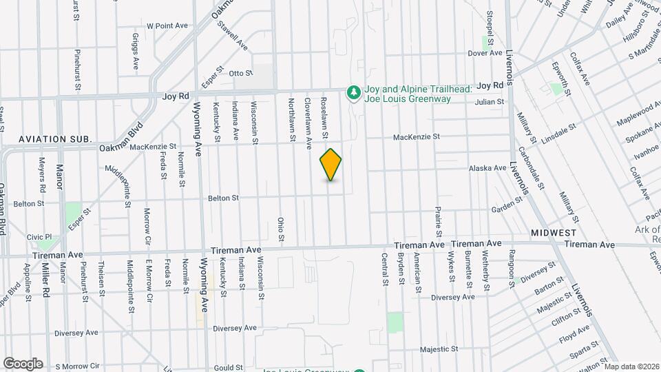 8222 Roselawn St Map and Location Details