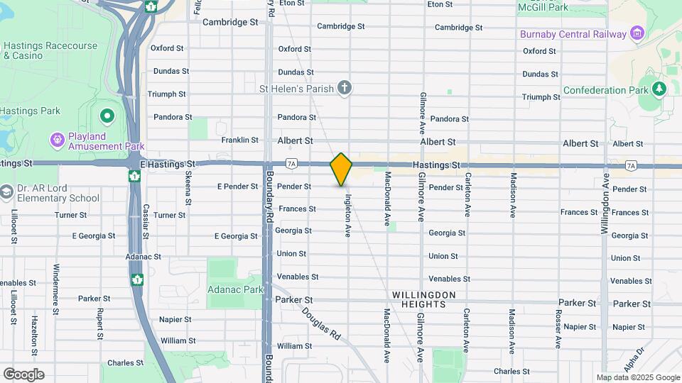 3880 Pender St Map and Location Details