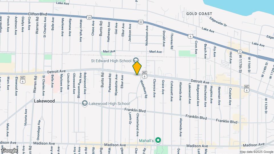 13433 Detroit Ave Map and Location Details