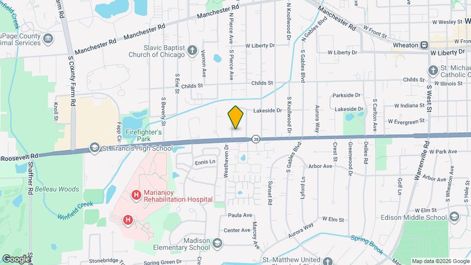 623 S Pierce Ave Map and Location Details