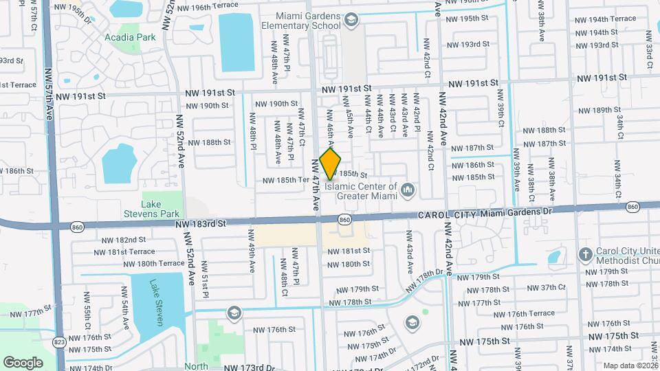 4616 NW 185th St Map and Location Details