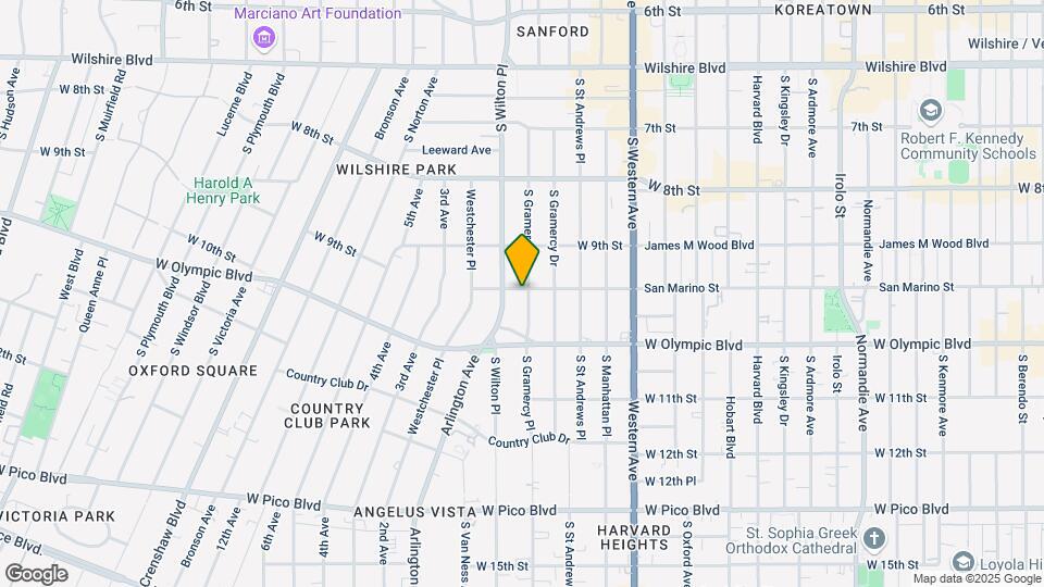 941 S Gramercy Pl Map and Location Details
