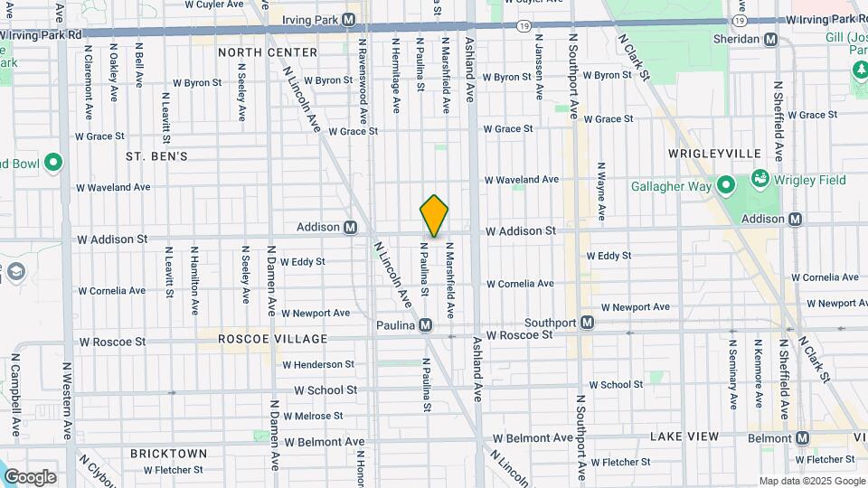 1647 W Addison St Map and Location Details