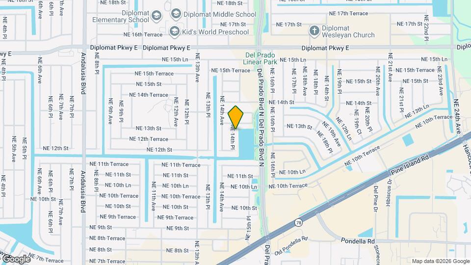 1223 NE 14th Pl Map and Location Details