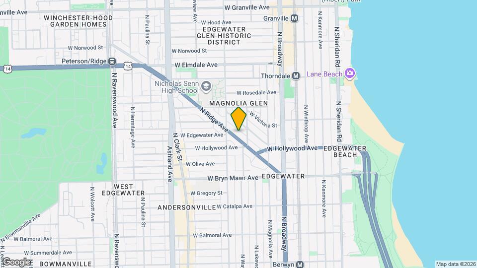 5729 N Ridge Ave, Unit 2nd floor #2 Map and Location Details