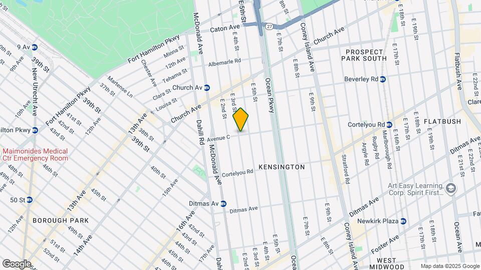 323 Avenue C, Unit 3rd FL Map and Location Details