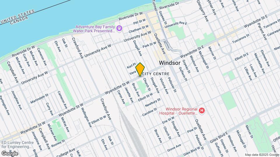 429 Wyandotte St W Map and Location Details