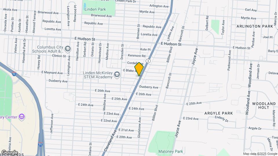 2107 Cleveland Ave Map and Location Details