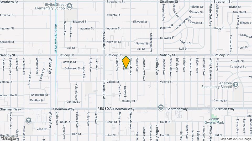 7454 Darby Ave Map and Location Details
