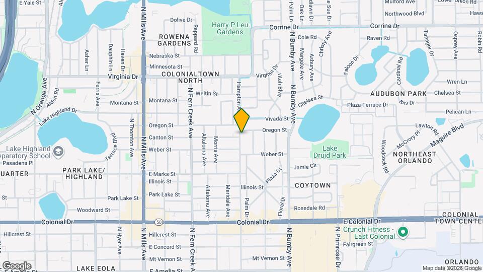 1027 N Hampton Ave Map and Location Details