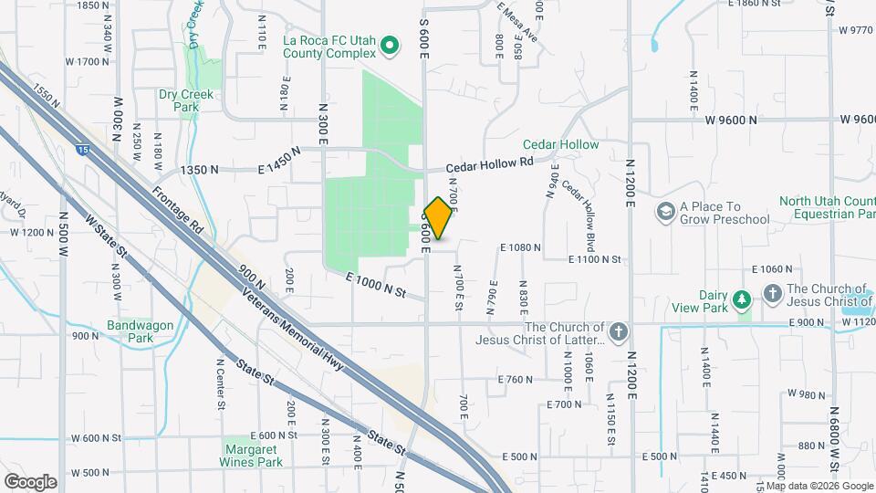 625 E 1100 N St Map and Location Details