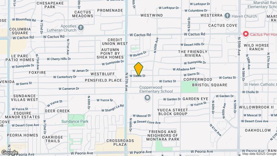 6609 W Sierra St Map and Location Details