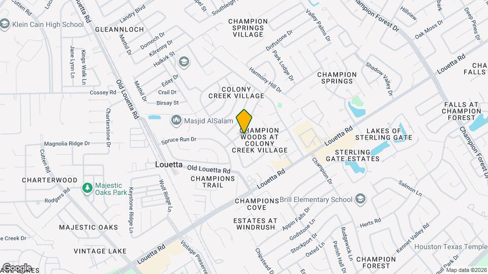 9411 Bayou Bluff Dr Map and Location Details