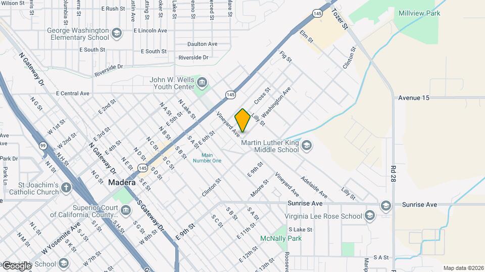 233 Vineyard Ave Map and Location Details