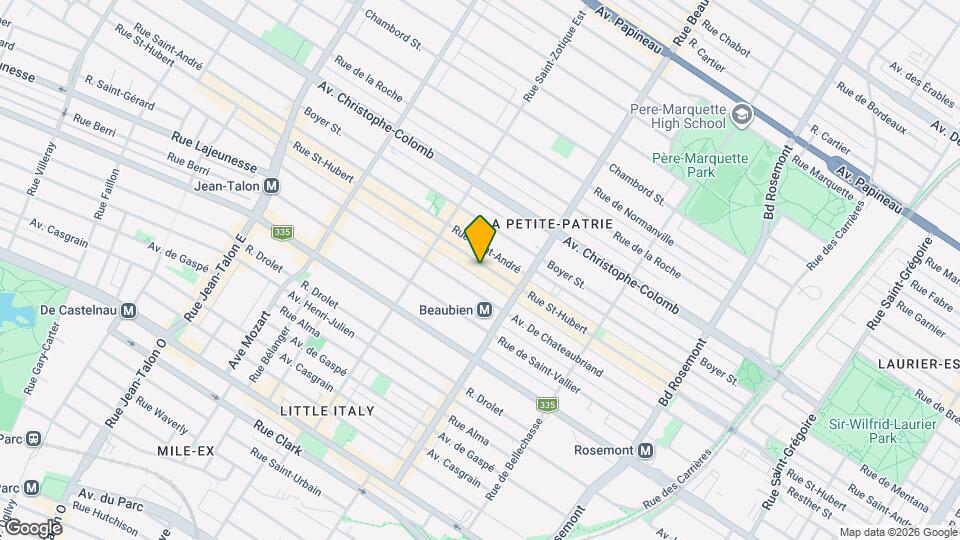 6580 Rue St-Hubert Map and Location Details