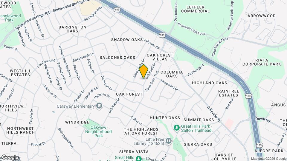 6601 Branching Oak Ct Map and Location Details