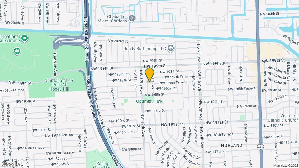 19621 NW 11th Ct Map and Location Details