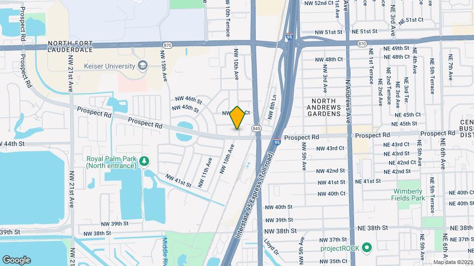 1007 W Prospect Rd Map and Location Details