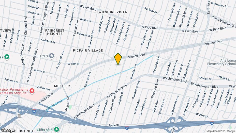 1734 Carmona Ave Mapa y Detalles de la Ubicación