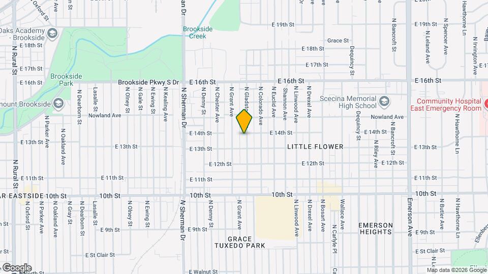1326 N Gladstone Ave Map and Location Details
