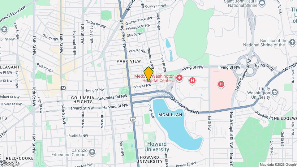 529 Irving St NW, Unit 2 Mapa y Detalles de la Ubicación