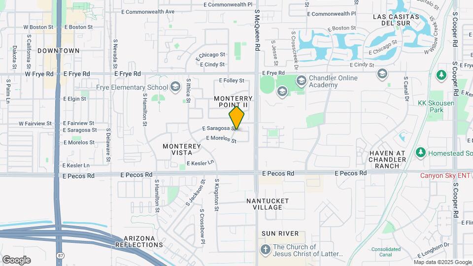 929 E Saragosa St Map and Location Details