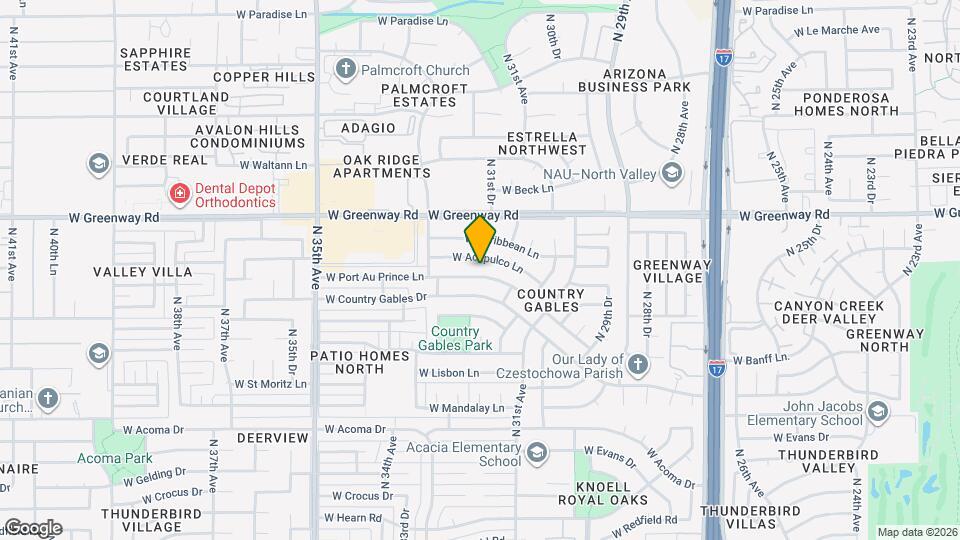 3136 W Port Au Prince Ln Map and Location Details