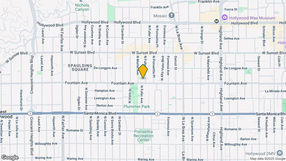 1307 N Fuller Ave Map and Location Details