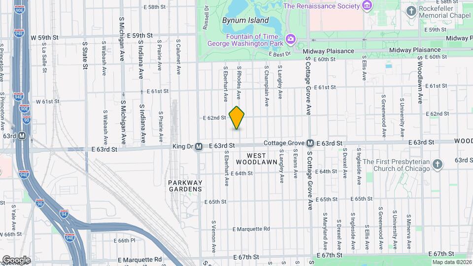 6234 S Rhodes Ave, Unit 2 Map and Location Details