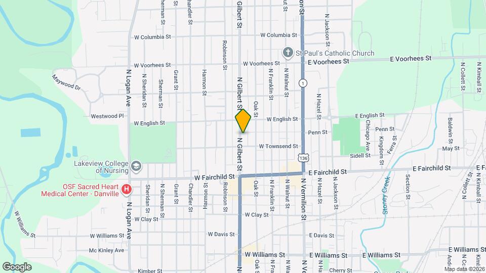 1017 N Gilbert St Map and Location Details