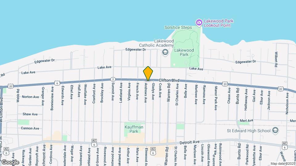 15121 Clifton Blvd Map and Location Details