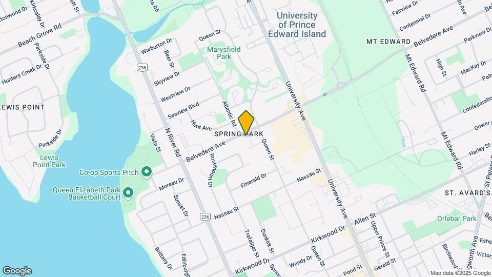 SOLD - DesBarres House (64 Belvedere Avenue) Map and Location Details