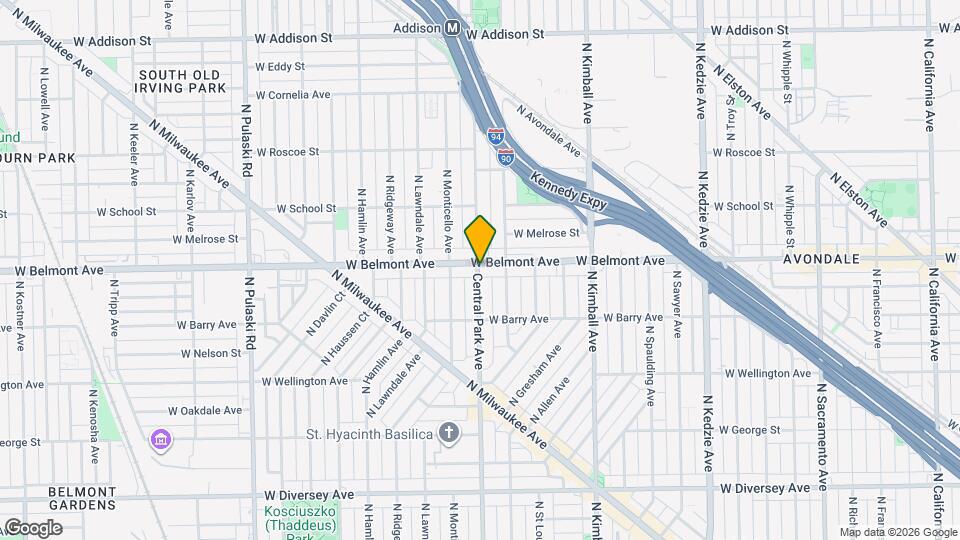 3156 N Central Park Ave, Unit 1R Map and Location Details