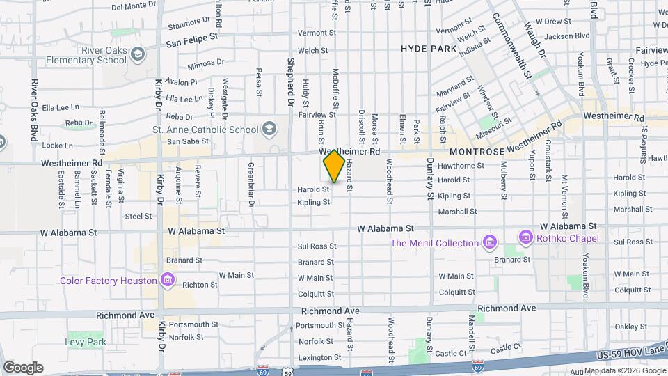 2717 McDuffie St Mapa y Detalles de la Ubicación