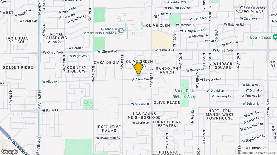 5942 W Alice Ave Map and Location Details
