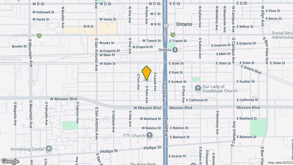 216 W Sunkist St Map and Location Details
