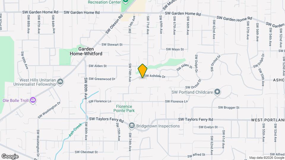 7250 SW Ashdale Dr Map and Location Details