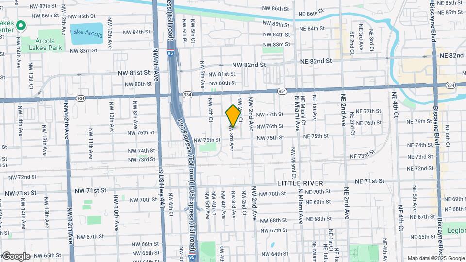 7537 NW 3rd Ave Map and Location Details