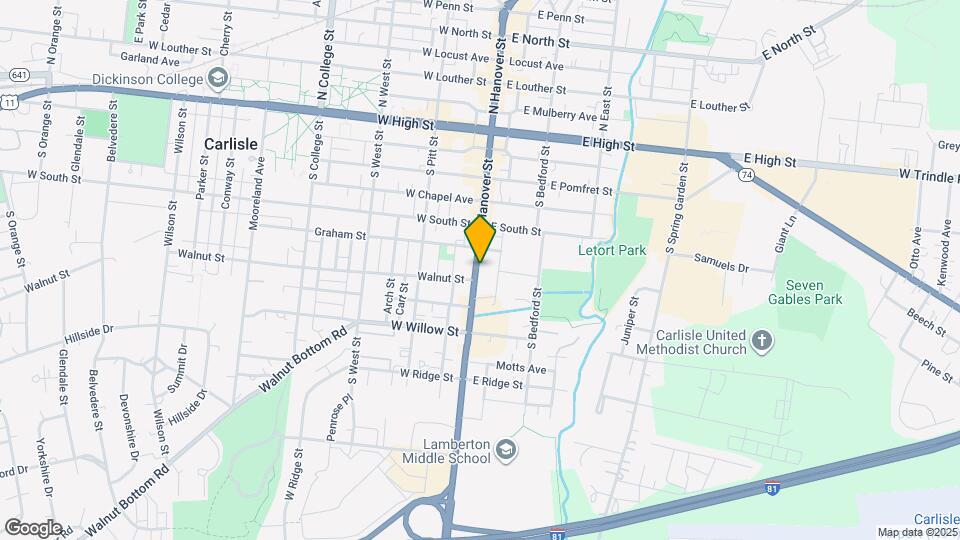 261 S Hanover St Map and Location Details