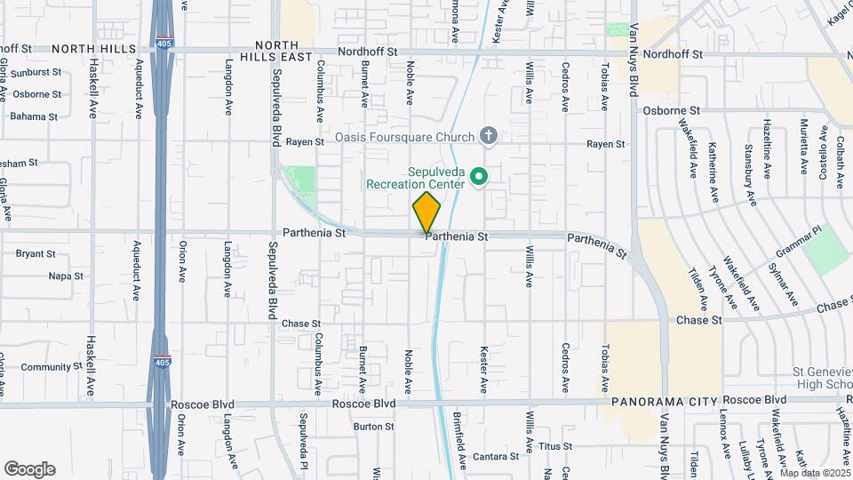 15040 Parthenia St Map and Location Details