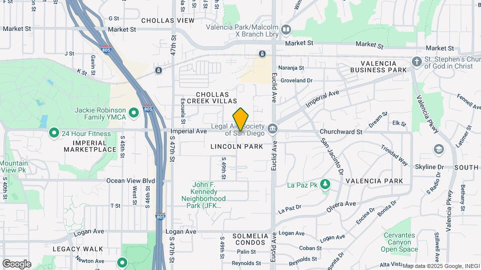 4965 Imperial Ave Map and Location Details