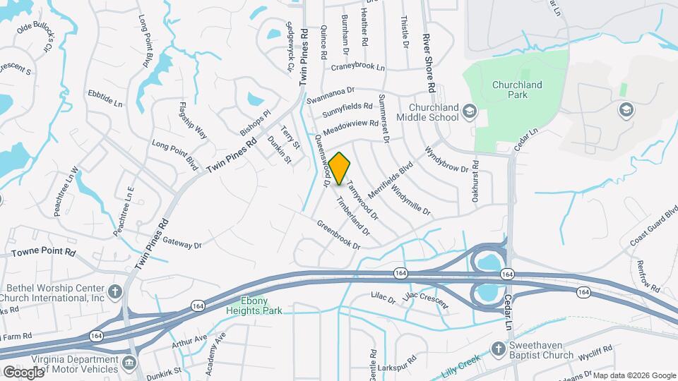 4109 Timberland Dr Map and Location Details
