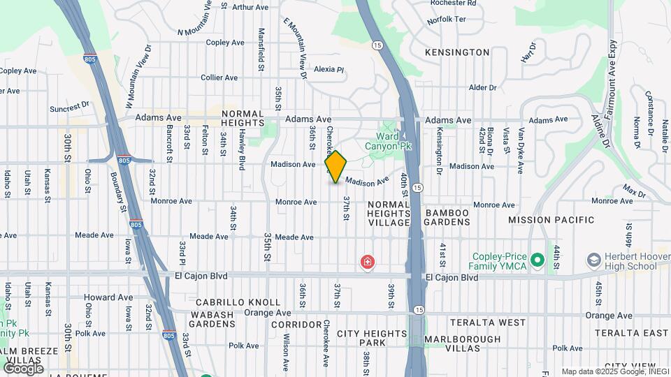 4537 Cherokee Ave Map and Location Details