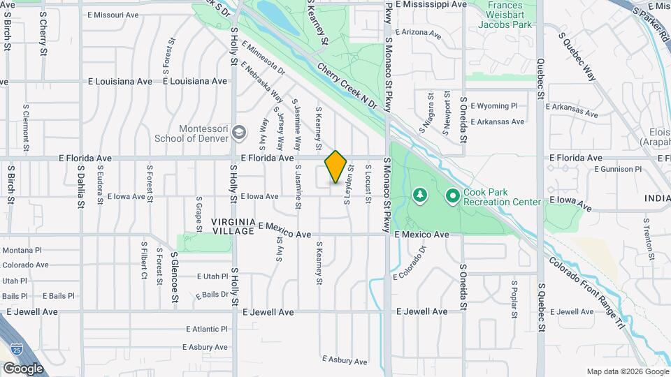 1580 S Krameria St Map and Location Details