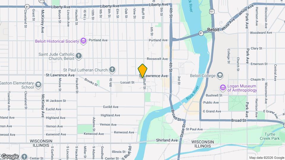 640 Bluff St, Unit B1 Map and Location Details